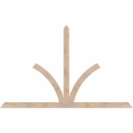 Ekena Millwork Richland Smooth Timber Gable Bracket, Douglas Fir, 84"W x 53"H x 1 1/2"D x 3 1/2"F, 15/12 Pitch GBW084X53X0204RIC00SDF